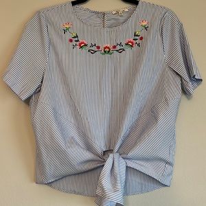 Floral Embroidery Top